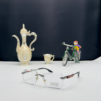 Executive Edge Rimless Glasses – Adaptive Tint Lenses with Luxury Metal Finish