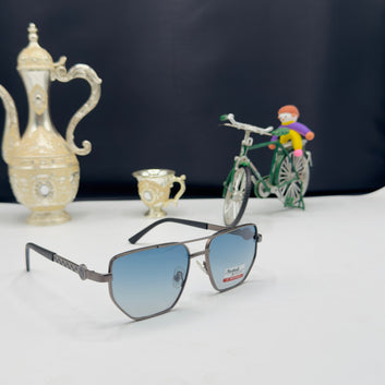 Polarized Gradient Square Sunglasses – Premium Metal Frame