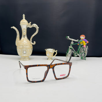 Premium Square Eyeglass Frame – Tortoiseshell Finish
